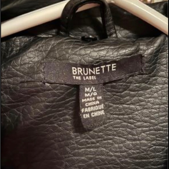 Brunette The Label Vegan Leather “Blonde” Jacket - Picture 3 of 3